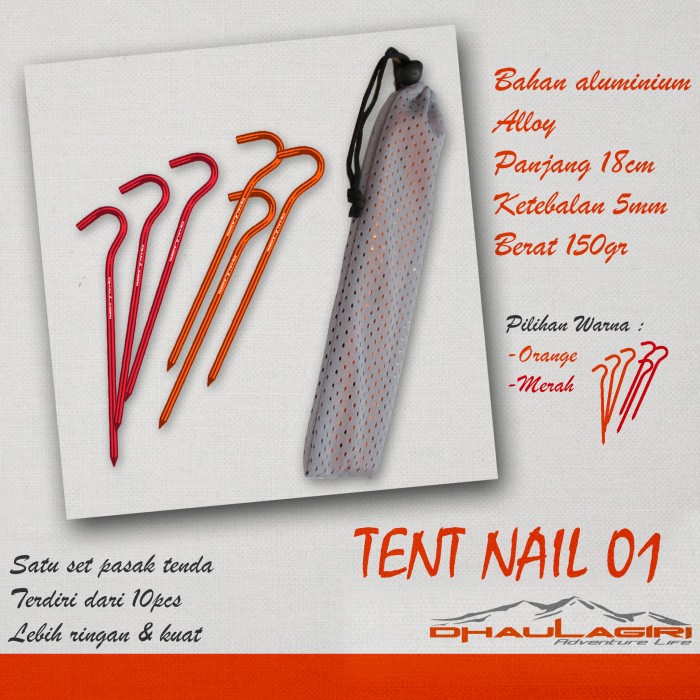 Pasak Tenda Alumunium Dhaulagiri Tent Nail 01