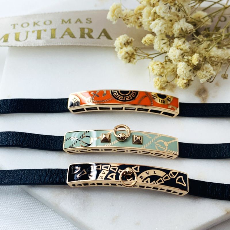 Gelang Emas Asli Kulit Kadar 17K Model Import Italia Italy Fashion