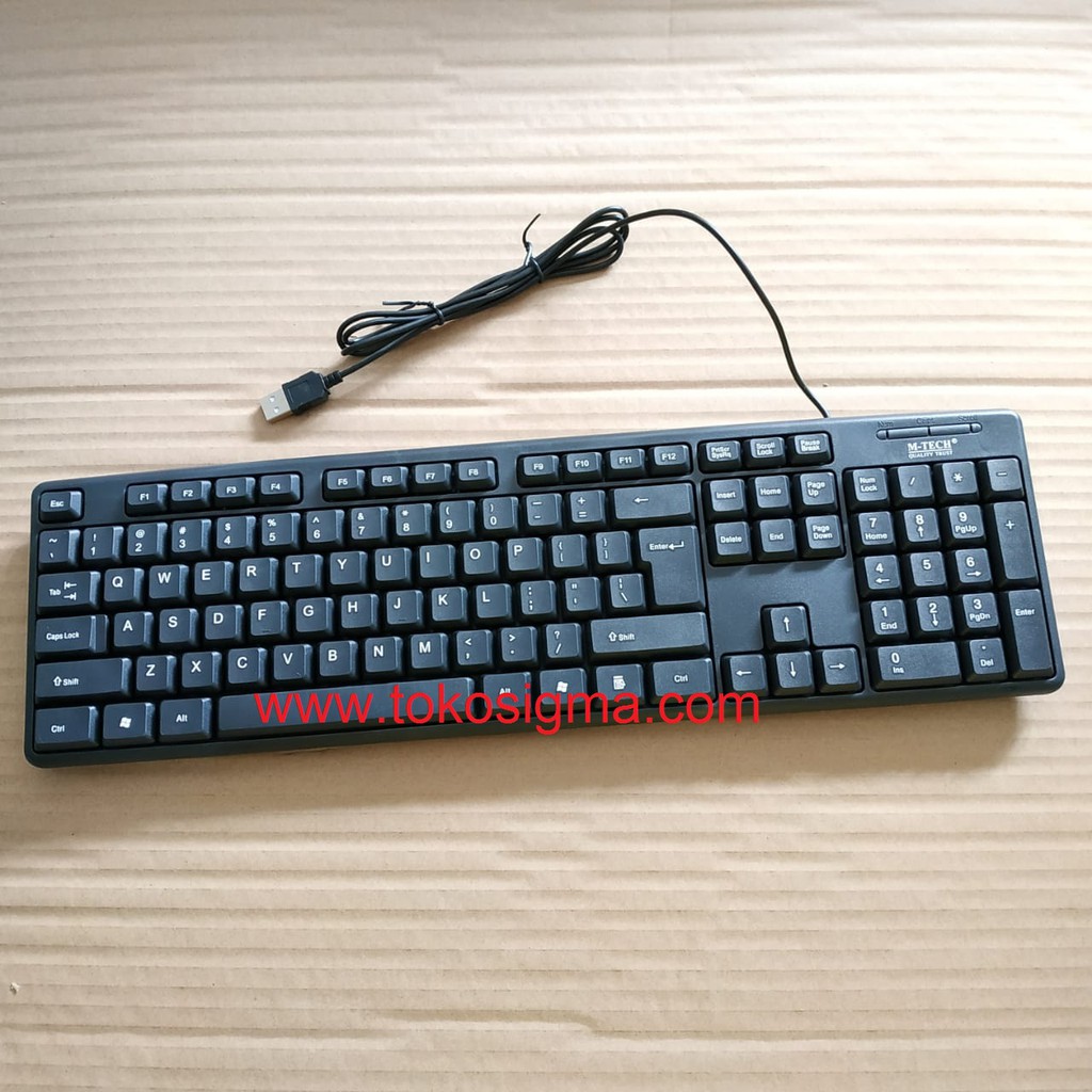 Keyboard USB Standard PC Komputer M-TECH STK~01 Ergonomic Slim Design