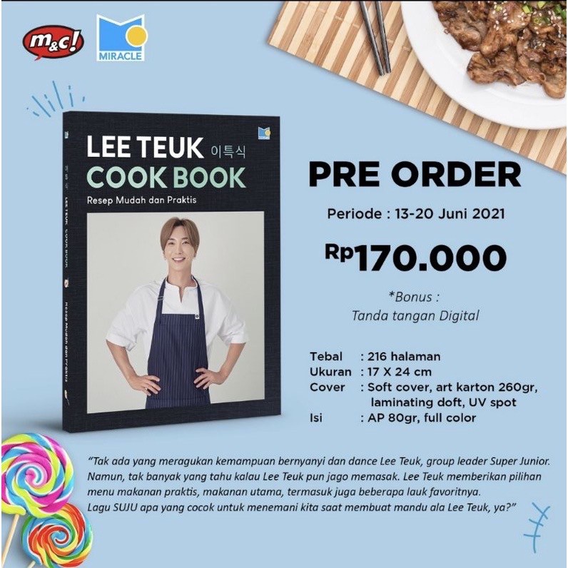 SIAP KIRIM!! LEE TEUK COOK BOOK RESEP MUDAH DAN PRAKTIS EDISI TTD PENULIS