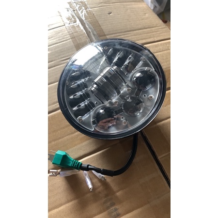 A034 lampu daymaer5,75 inc TM 19 led headlamp depan dymaker ori dot sae 16 demeker original ori dus 