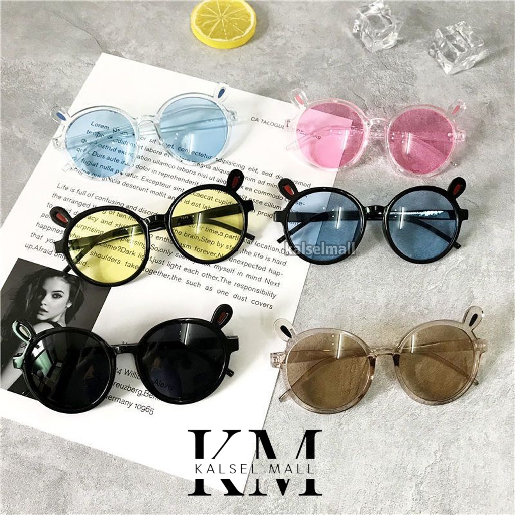 Kaca Mata Anak Cowok Cewek Model Telinga Kelinci Anti Silau Sinar Matahari Kacamata Unik Lucu Anak-Anak Gaya Korea Sunglasses Balita Bayi Perempuan Laki-Laki Banjarbaru Banjarmasin Martapura KCA6