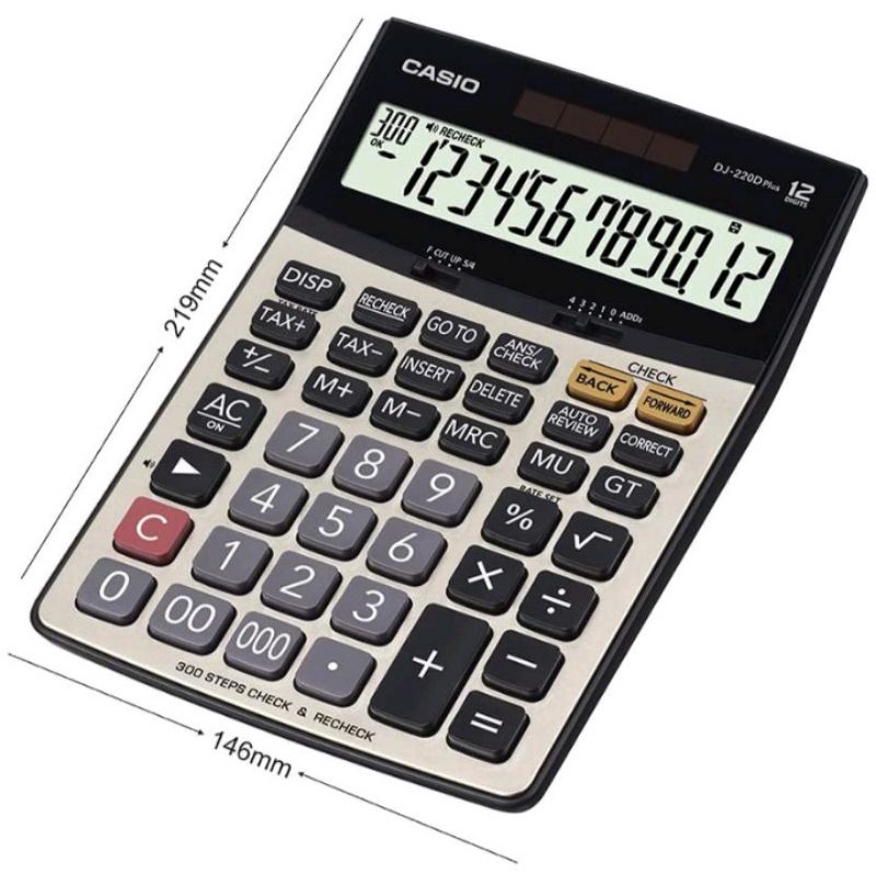 

Kalkulator Meja ORIGINAL CASIO DJ 220D PLUS CHECK CORRECT