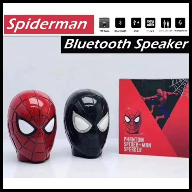 Speaker bluetooth mp3 wireless kepala hero spiderman portable spiker microSD blutut