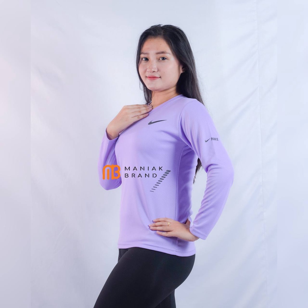 Kaos Olahraga Wanita Lengan Panjang Baju Senam Gym Sporty Muslim Running Atasan Zumba Muslimah Gowes Sepeda Lari Fitnes (PY-B L/S)