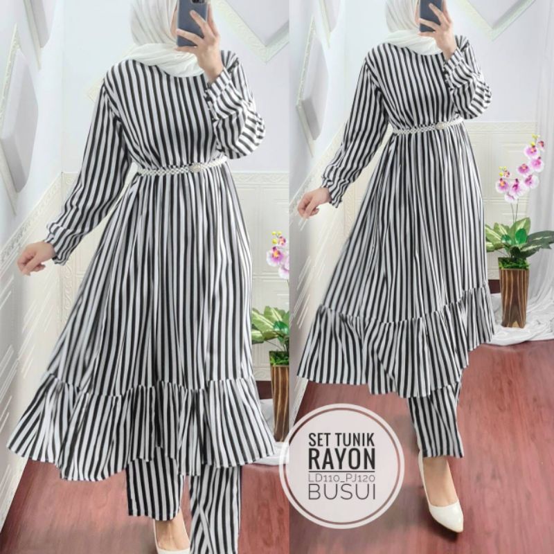 SETCEL TUNIK  RAYON IMPOR ORI