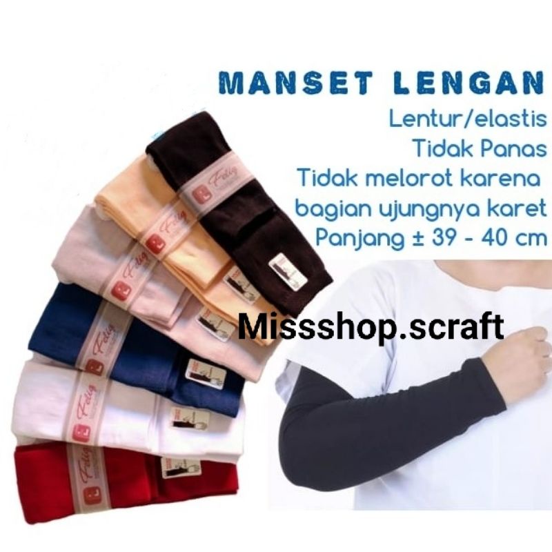 Manset tangan tebal berkualitas / manset tangan polos