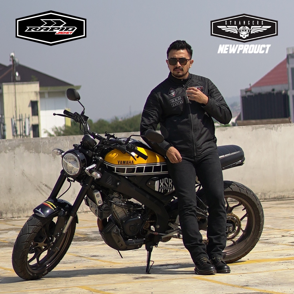 JAKET motor touring premium  RAPID STRANGERS jaket bikers full bordir tengkorak anti air dan anti angin