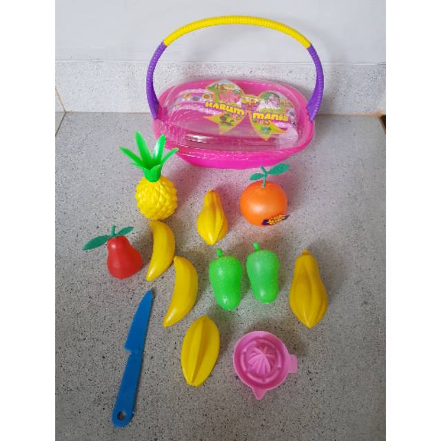 Mainan Keranjang Buah Mainan Edukasi Anak - Mainan Buah Buahan