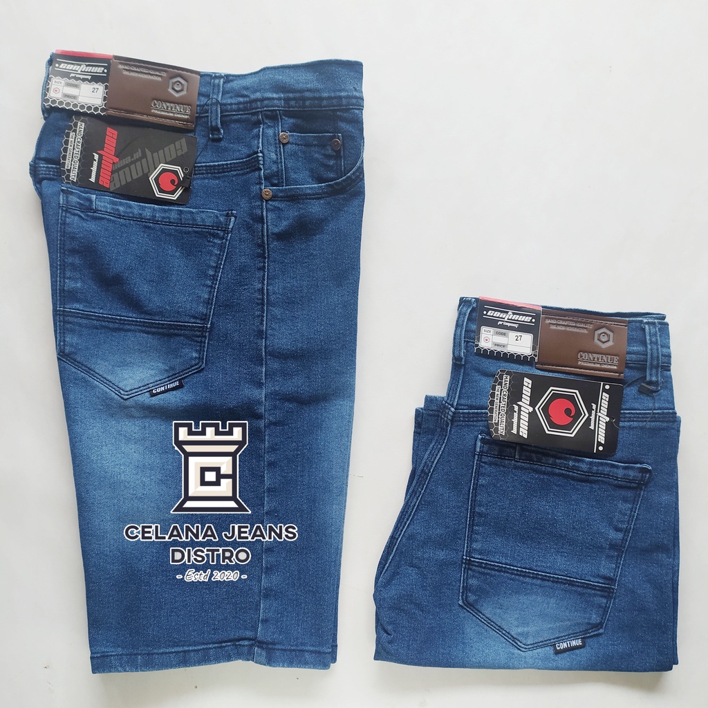 Celana Jeans Pendek Bio Brown Pria Distro Continue