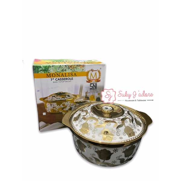 MONALISA] BASI PRASMANAN BULAT KERAMIK 7" BUNGA TULIP / ROSE / PINK