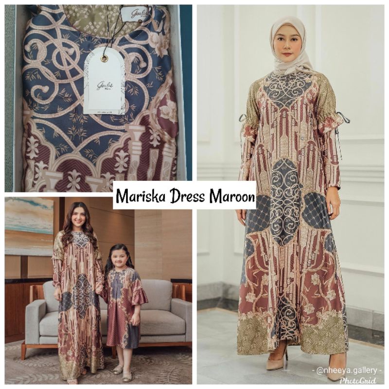 Mariska Dress Maroon by Geulis