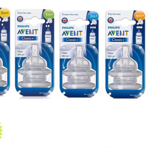✹ 2 PCS AVENT TEAT NIPPLE CLASSIC/ DOT BOTOL AVENT ORIGINAL-CUTIE BABY TUTU ◌