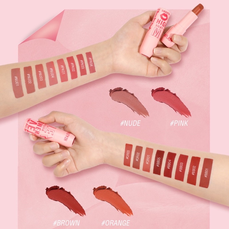 ❤ RATU ❤ Pinkflash Lipstick Silky Velvet | Lipstik Lipcream Pink Flash PF-L05