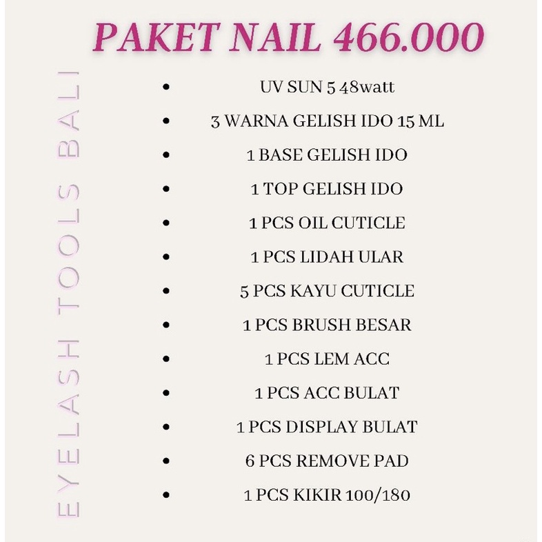 PAKET NAIL SIMPLE PAKET USAHA NAIL GEL  NAIL ART