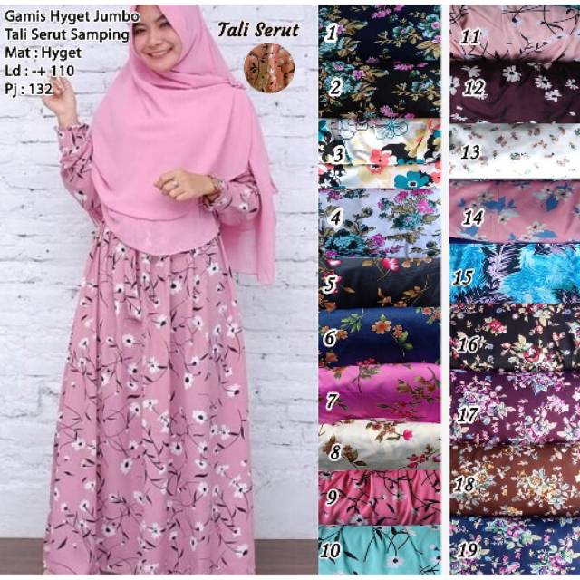 Grosir gamis hyget/ 100 3/3pcs (grosir)