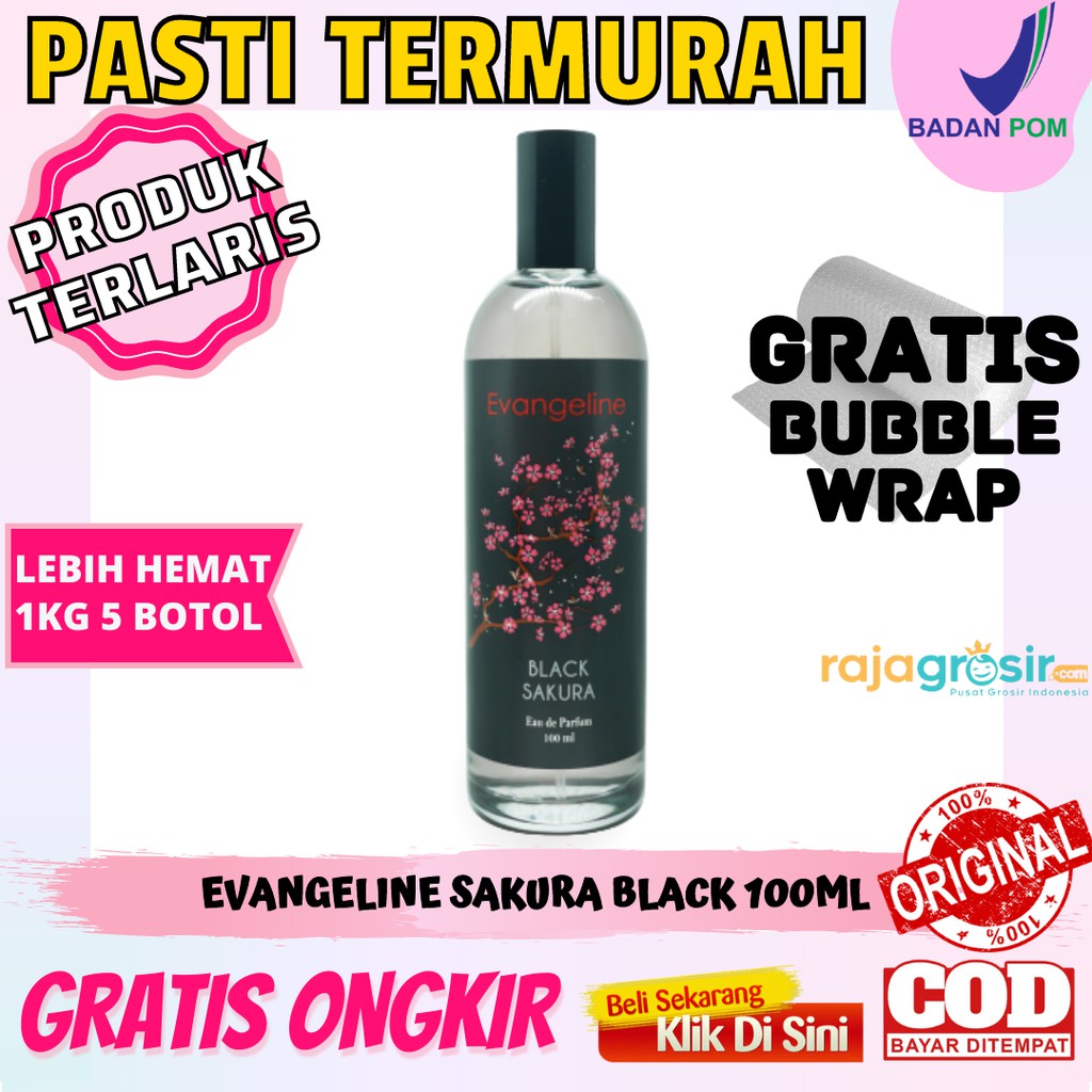 Parfum Evangeline Black Sakura Series 100ml Eau De Parfum Minyak Wangi Tahan Lama Murah ORI