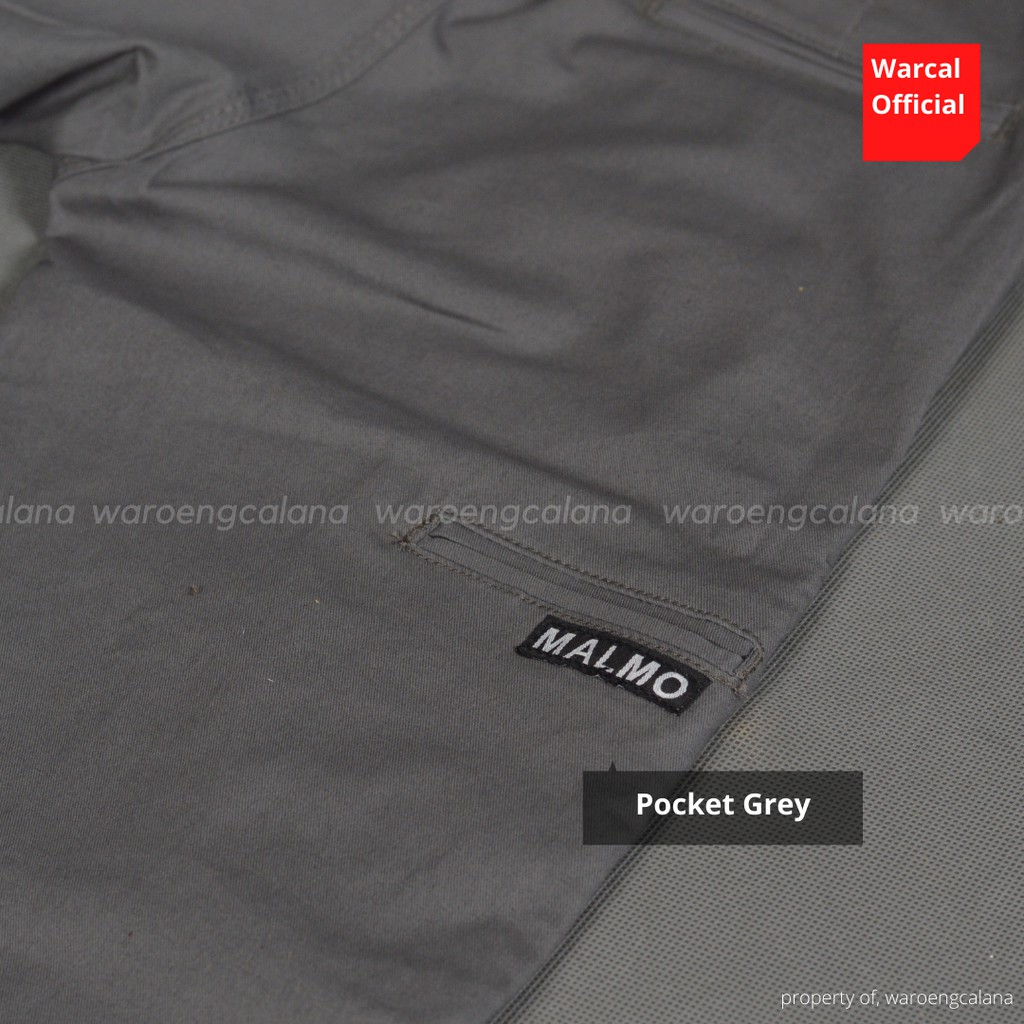 Malmo Chino Panjang Saku Pocket Grey