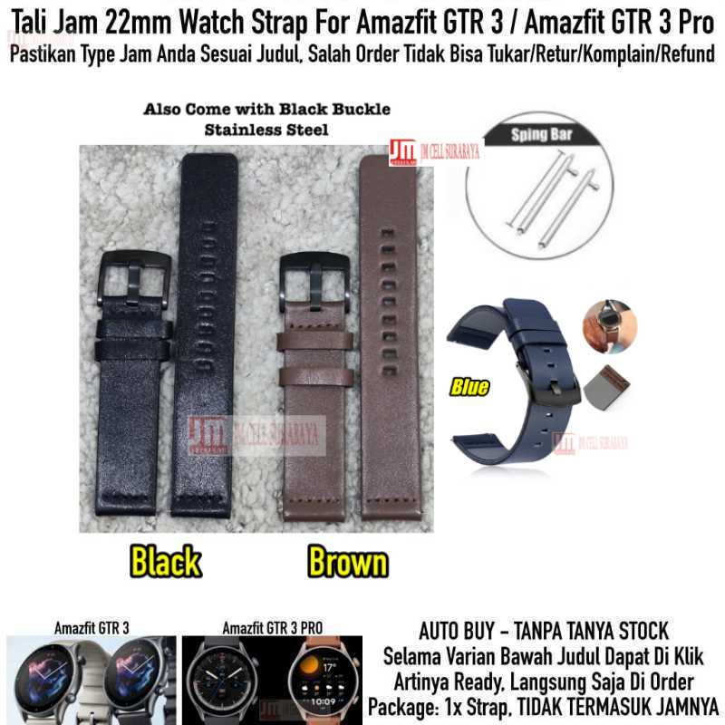 Modern Watch Strap Amazfit GTR 3 / GTR 3 Pro - Tali Jam 22mm Leather Kulit