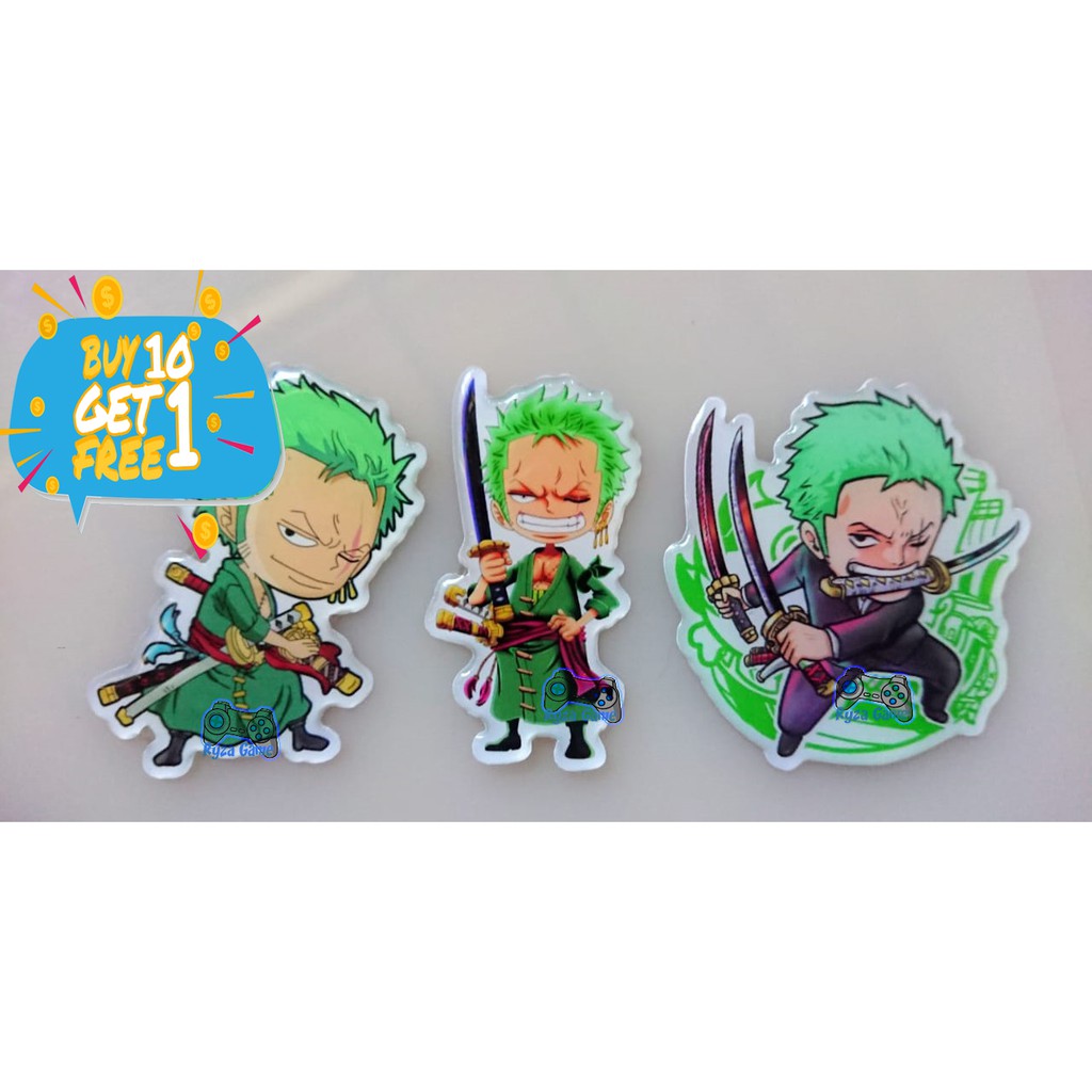 stiker timbul one piece zoro