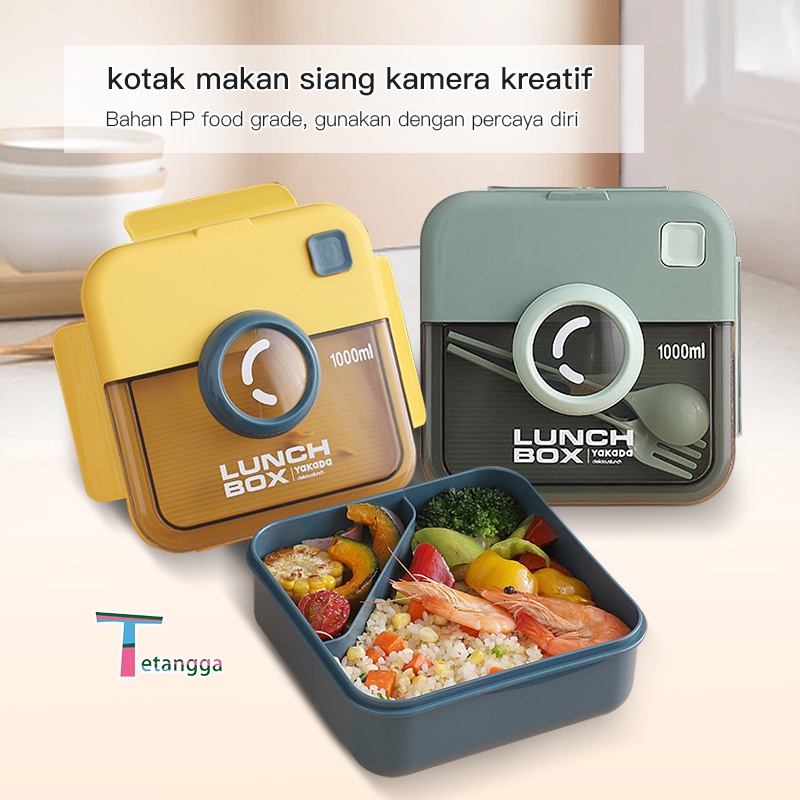 Tempat Makan Kotak Bekal Tempat Makan Jerami Lunch Box Set  ​Free Sendok Tempat Makan Anti Bocor