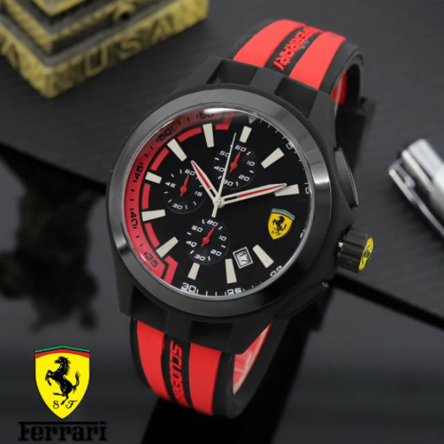 JAM TANGAN FERRARI SPORTY RUBBER SCUDERIA SUPER
