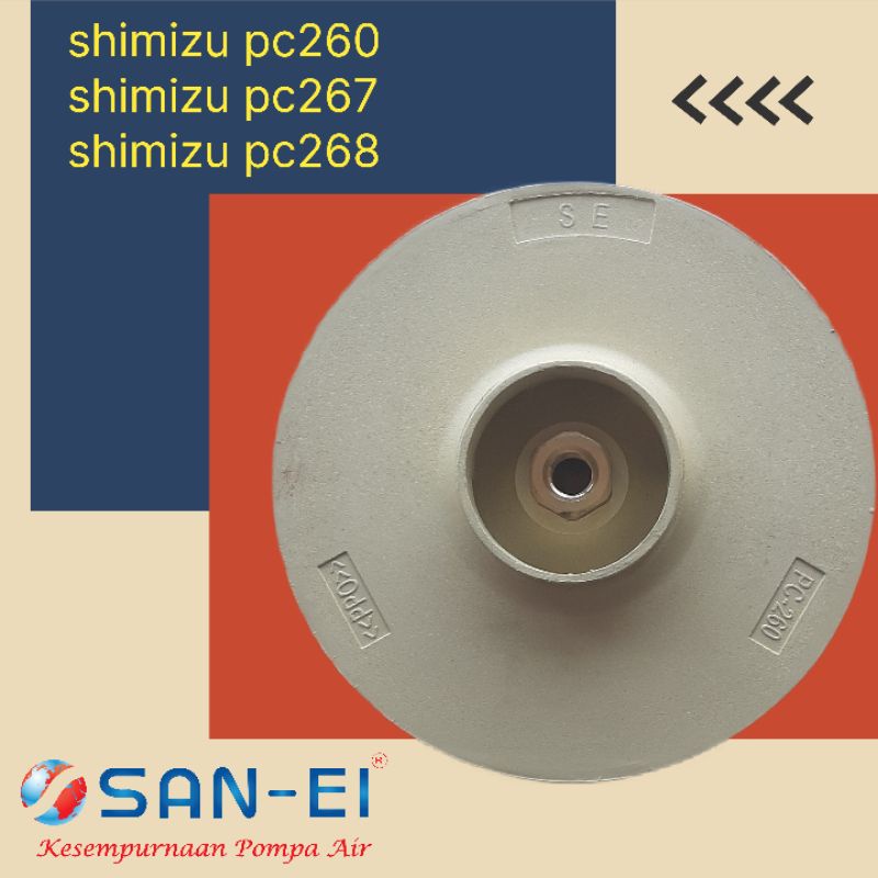 SAN-EI impeller plastik pompa Shimizu 260 / Shimizu 267 / Shimizu 268