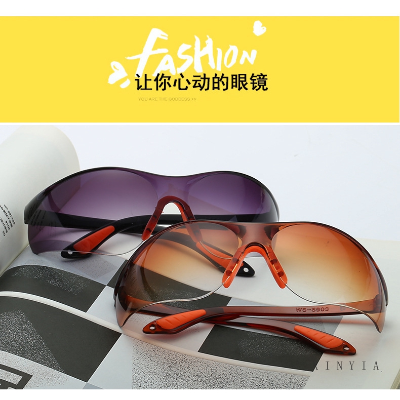 Bersepeda Kacamata Transparan Olahraga Tahan Angin Sunglasses Outdoor Safety Glasses