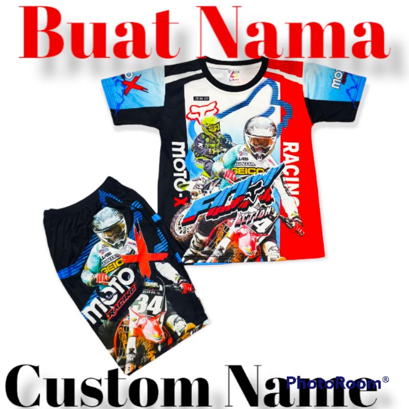 SETELAN BAJU JERSEY MOTOR CROSS# BAJU JERSEY BADMINTON ANAK/SETELAN BAJU BADMINTON ANAK/SETELAN JERS