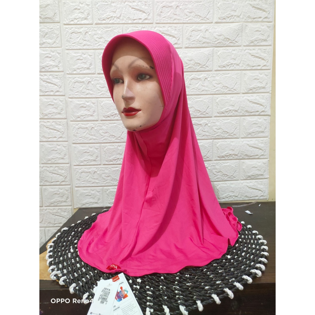 ZOYA BERGO MARSHA KERUDUNG INSTAN HIJAB CASUAL ORI-PINK