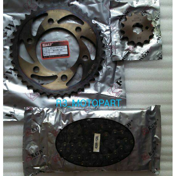 gir rantai set / gear paket baja byson kgw