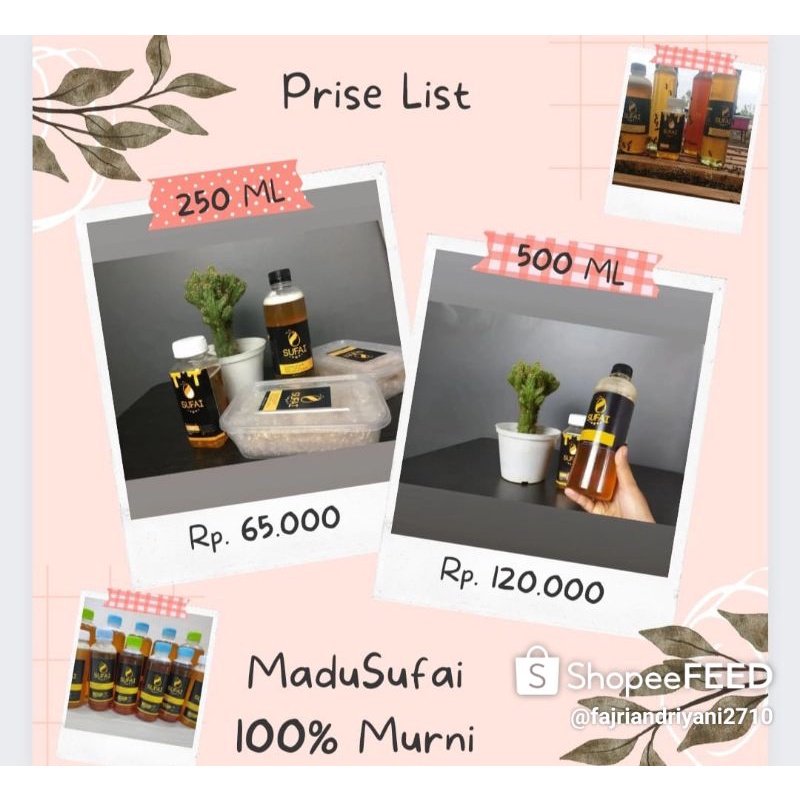 

Madu murni 100% ~ 250 ml banyak khasiat
