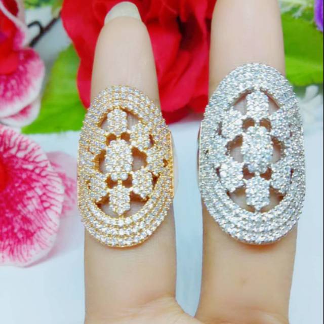 Cincin besar full Permata