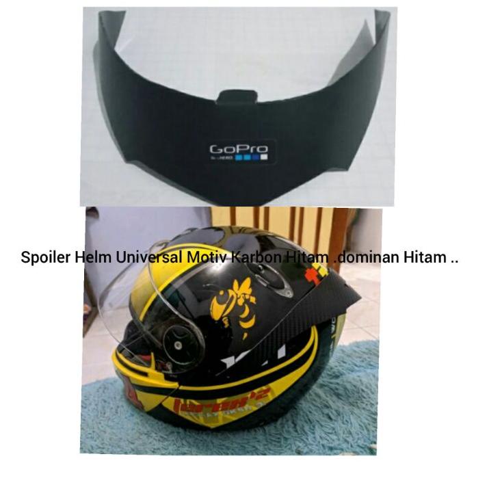 Big Order Spoiler Helm Universal hitam Carbon(Ink dynamic,honda ,yamaha ,centro )dll