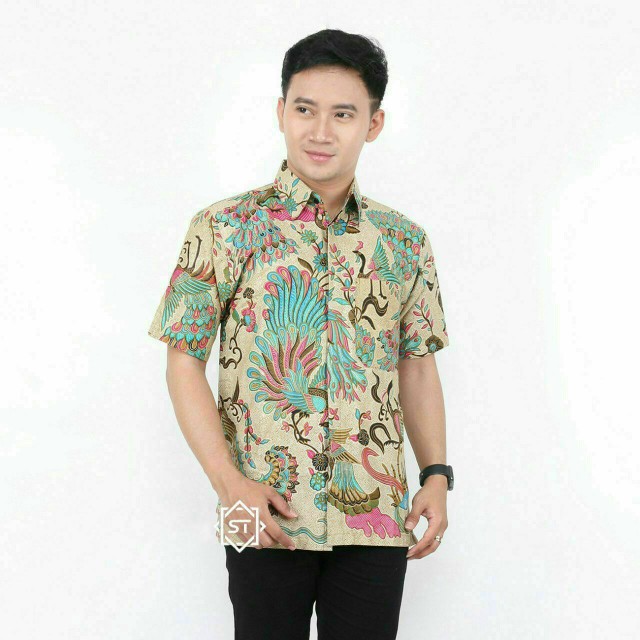 Vb - Couple Batik Merak Toska/ Hem Exlusive
