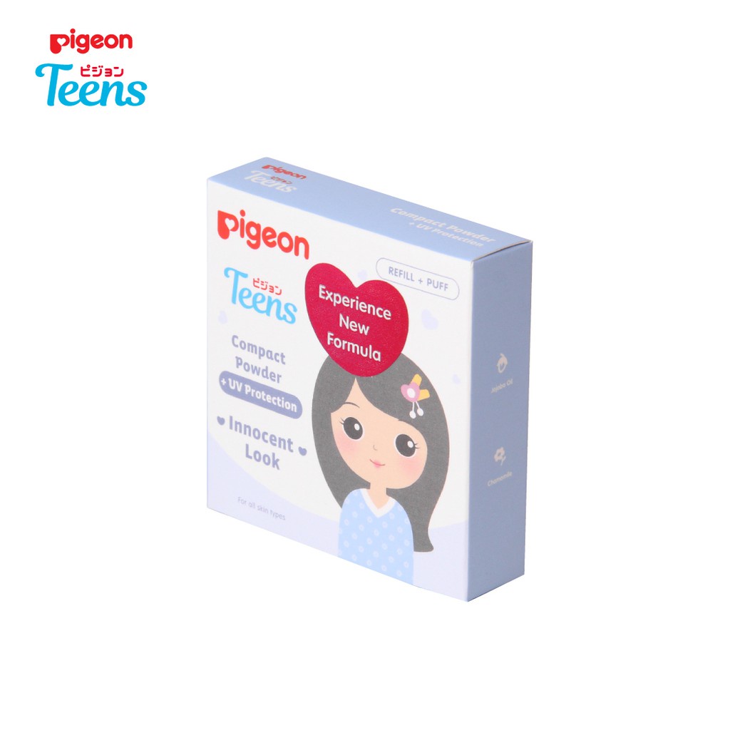 PIGEON Teens Compact Powder + UV Protection 14Gr / Bedak Padat Remaja / Refill