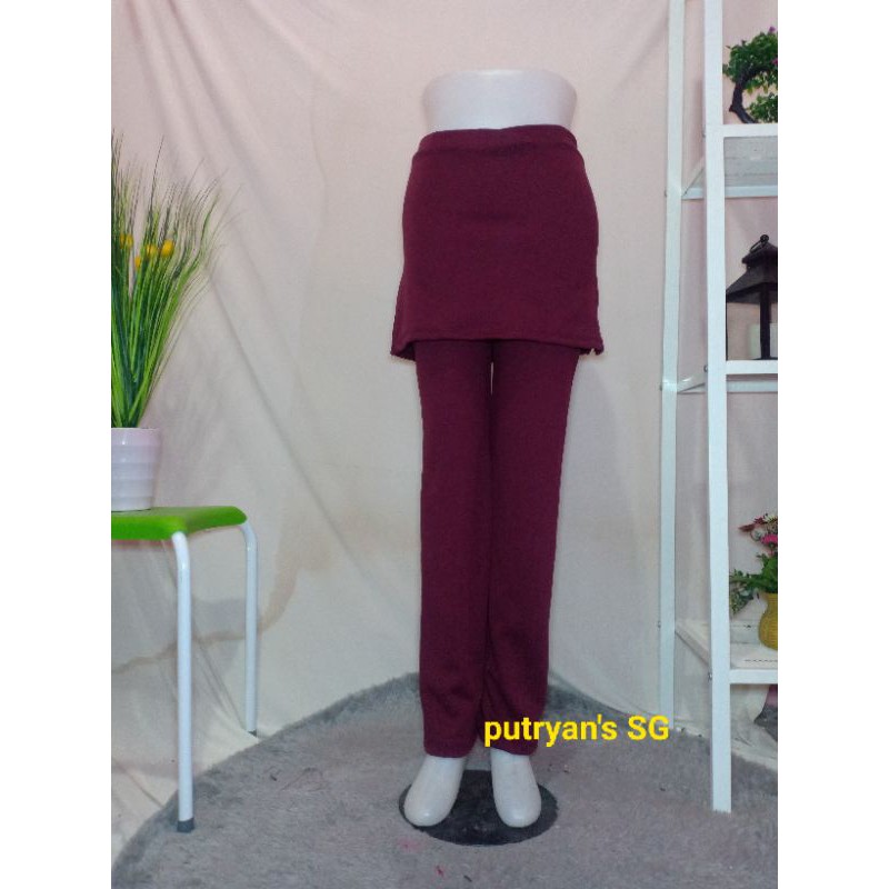 CELANA SENAM ROK MAROON/CELANA AEROBIK/CELANA OLAHRAGA