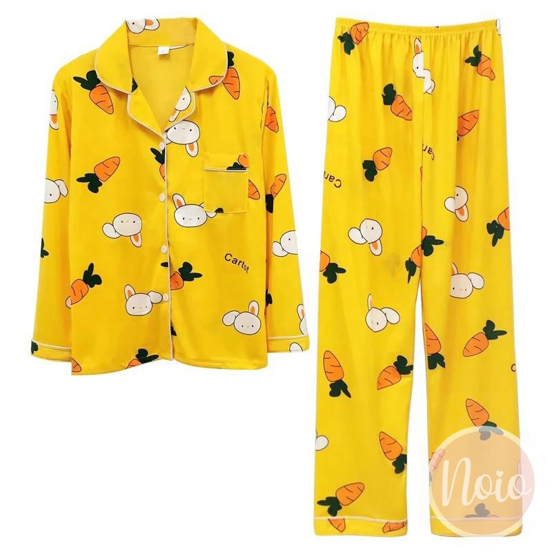 BAJU TIDUR WANITA BUAH KOREA NEW FRUIT FRESH PIYAMA WANITA DEWASA IMPORT ONE SET - LLP FRUT2-RABBIT CARROT