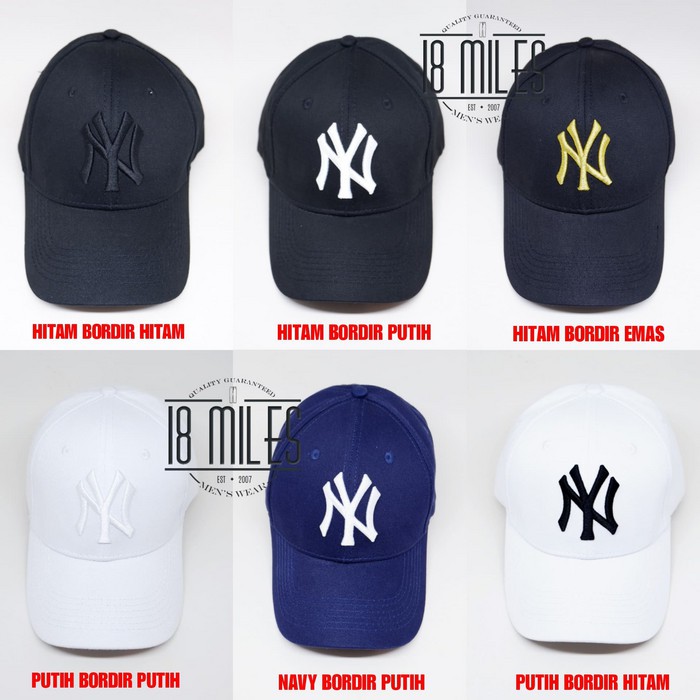 Topi Pria Distrro Original Topi Baseball Cap Import Nypd Terbaru  RR368 Topi Ny/Yankess/New York I