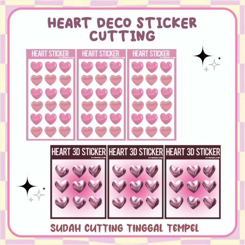 

STICKER PACK LOVE 3D DECO AESTHETIC/ STICKER DECO LUCU