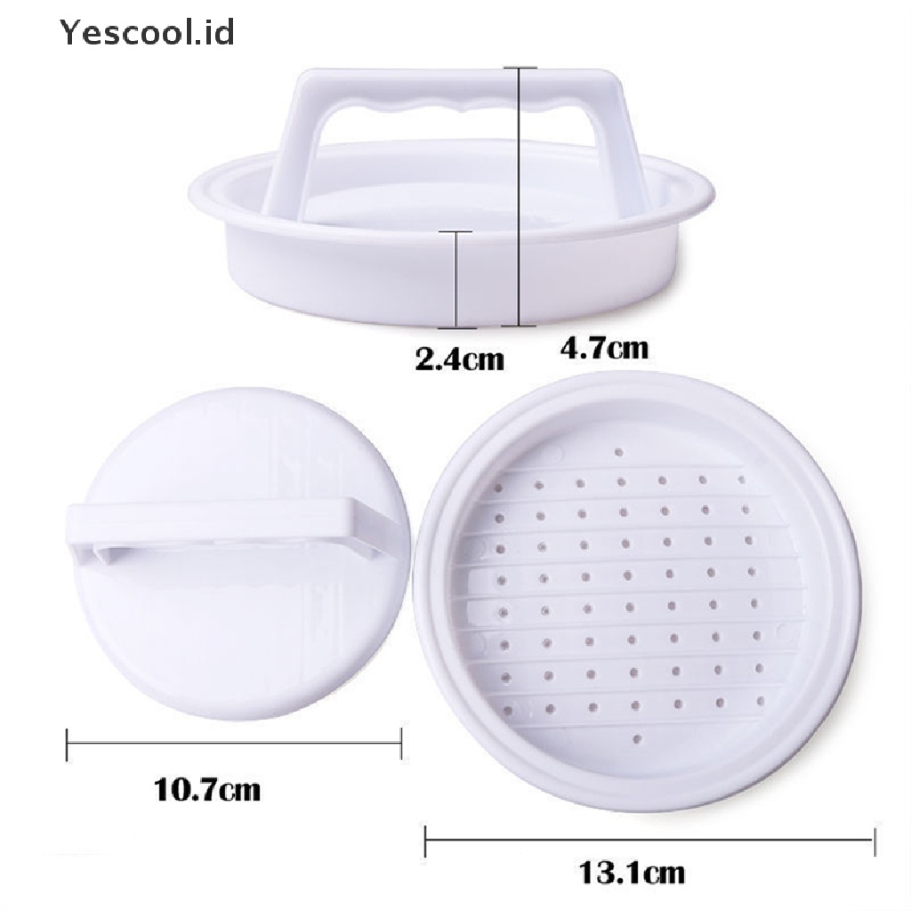 (Yescool) Cetakan Daging Hamburger Bahan Plastik