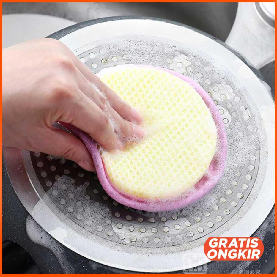 Spons Cuci Piring Double Sides Cleaning Sponge 3PCS XY-0186