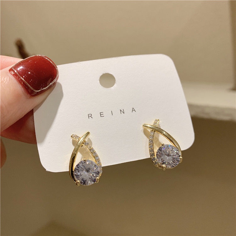 Anting Zirkon Drop Untuk Aksesoris