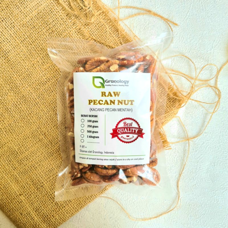 Kacang Pecan Mentah / Raw Pecan Nut (250 gram) by Granology