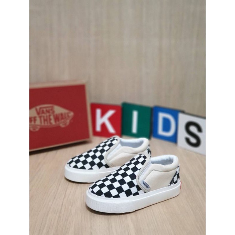 SEPATU ANAK VANS CHECKERBOARD SLIP ON OG PREMIUM HIGH QUALITY SEPATU SLIP ON ANAK CATUR