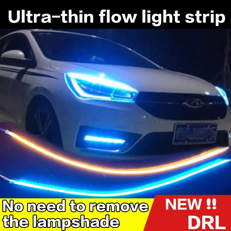 Lampu Strip Led Drl Ultra Tipis Untuk Fog Lamp / Headlight Mobil