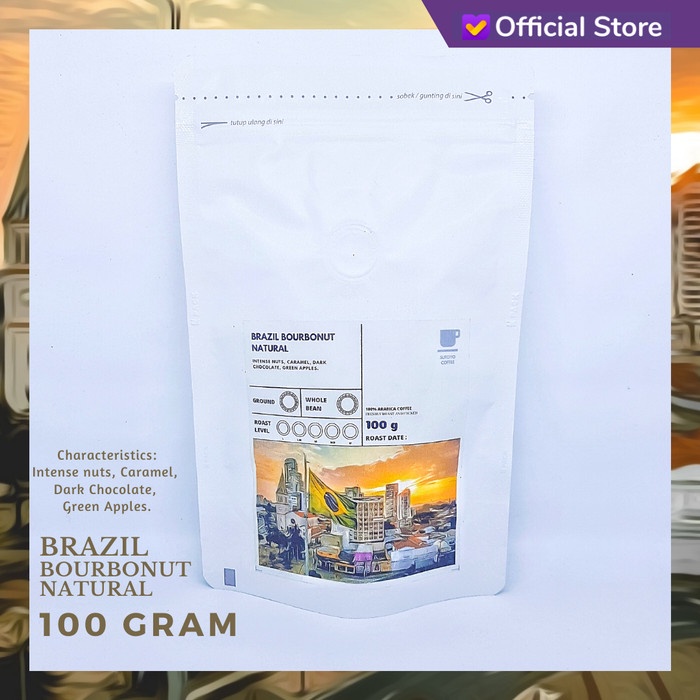

H2J0U2J1U Kopi Arabika Brazil Bourbonut Natural 100 Gram | Sutoyo Coffee - Biji HyYj