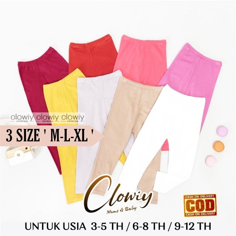 Legging Anak Usia 3th-9th-12th M-L-XL / Legging Anak Perempuan / Legging Anak Laki