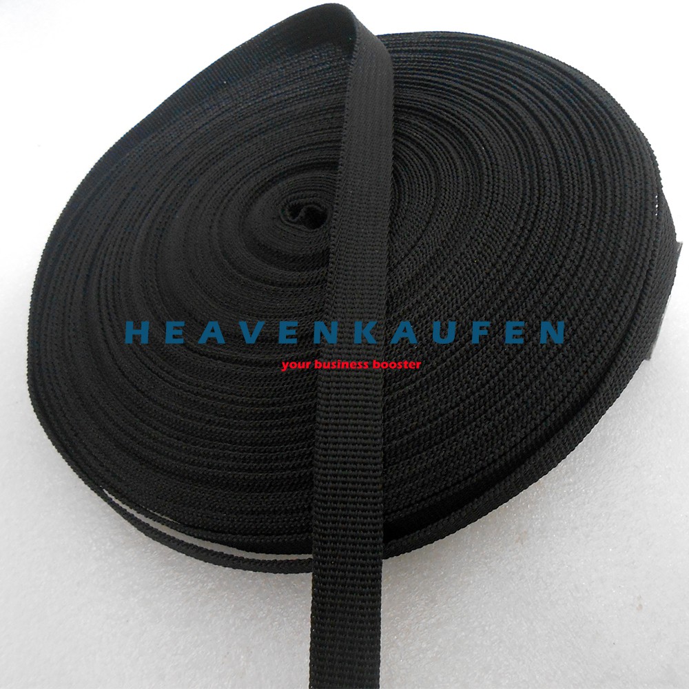 Webbing Tas 1,5 cm Warna Hitam Murah Meteran