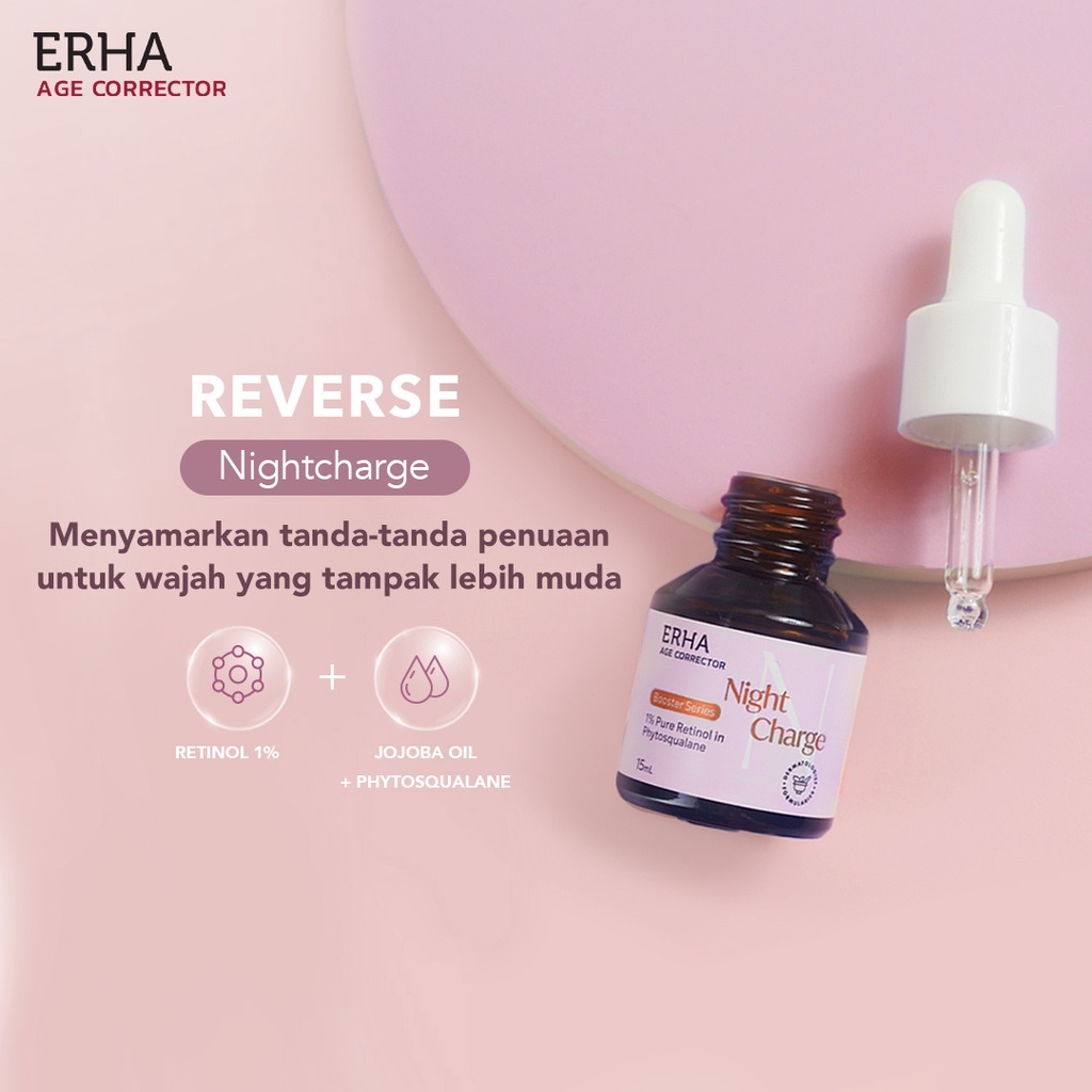 ERHA Serum Wajah Age Corrector Nightcharge Booster Serum - Malam Hari / BPOM